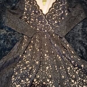 H&M Black Lace Long Sleeve Dress